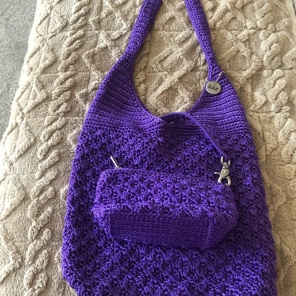 THE SAK
Purple Crossbody Bag with Textured Crochet Design - Picture 4 of 8
